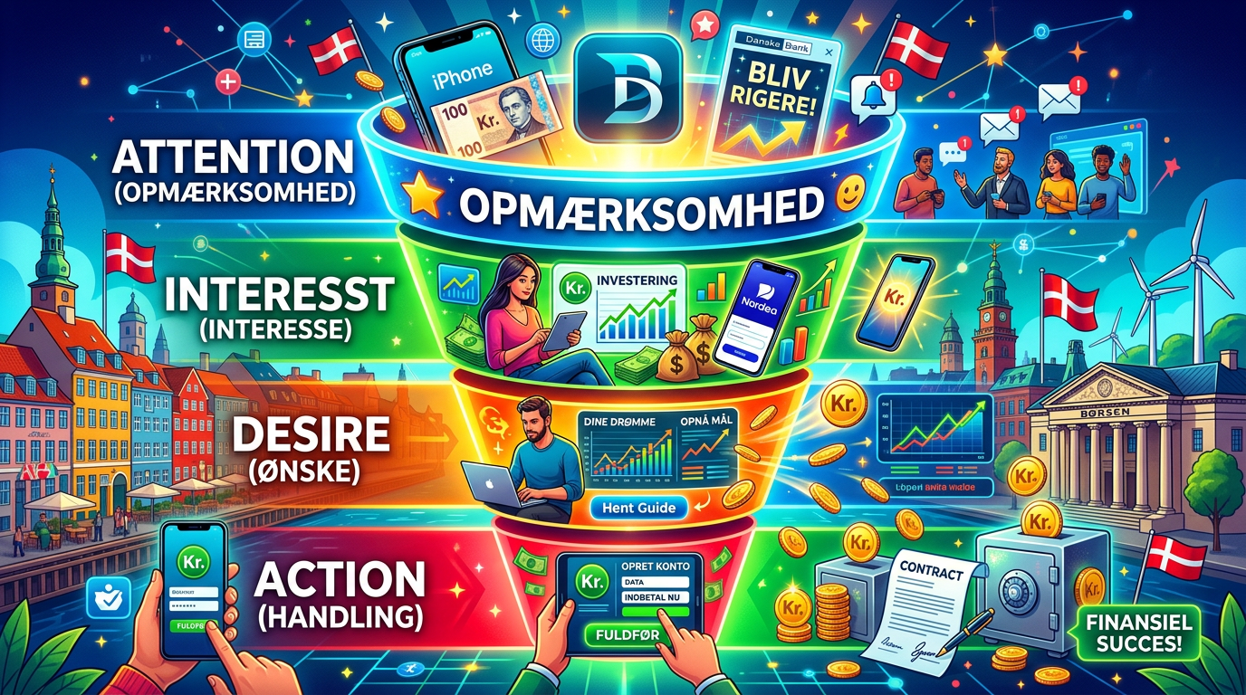 lær om aida-modellen og hvorfor den er vigtig for effektiv markedsføring. forstå trinnene i modellen, og hvordan du kan bruge den til at fange kunders opmærksomhed og øge salget.