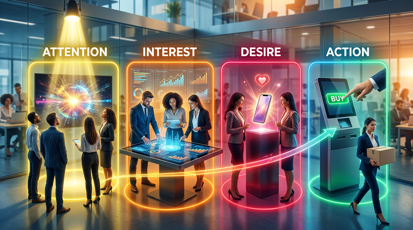 få indsigt i aida-modellen og dens vigtige rolle i at skabe effektiv markedsføring, der fanger opmærksomhed og øger konverteringer.