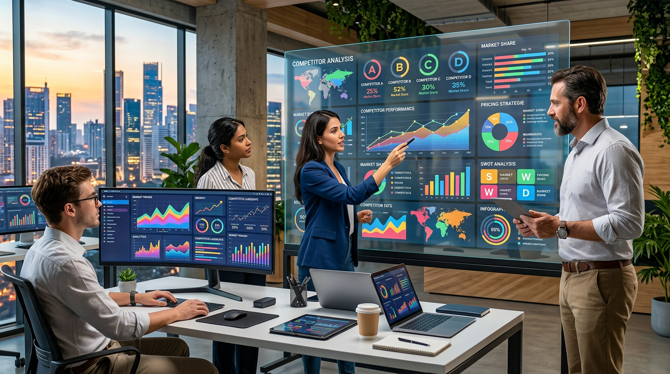 lær, hvordan du udfører en effektiv konkurrentanalyse for din virksomhed og får værdifuld indsigt til at styrke din position på markedet.