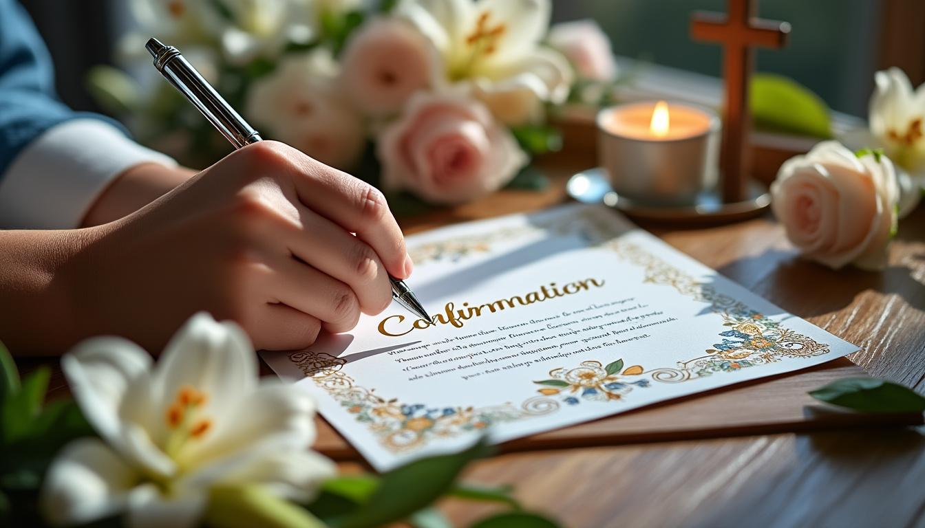 få gode tips til, hvad du kan skrive i et konfirmationskort for at gøre din besked personlig og meningsfuld. skab en mindeværdig hilsen til konfirmanden.